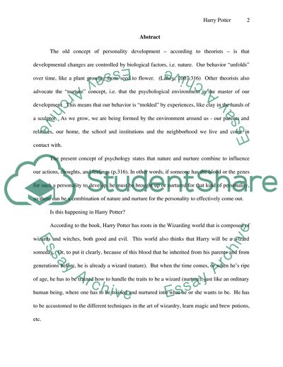 Is Harry Potter Who He Is Because of Nature or Nurture