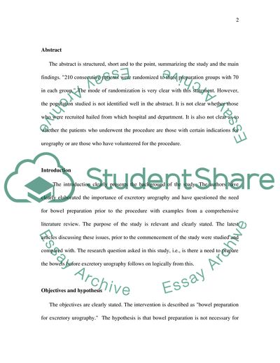 Bowel Preparation for Excretory Urography: a Randomized Trial