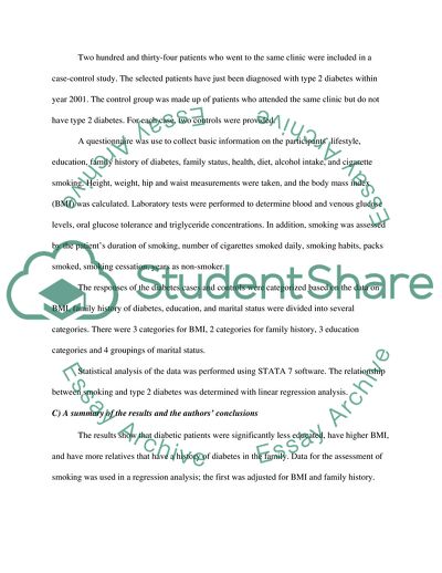 Smoking Habits and the Risk of Type 2 Diabetes