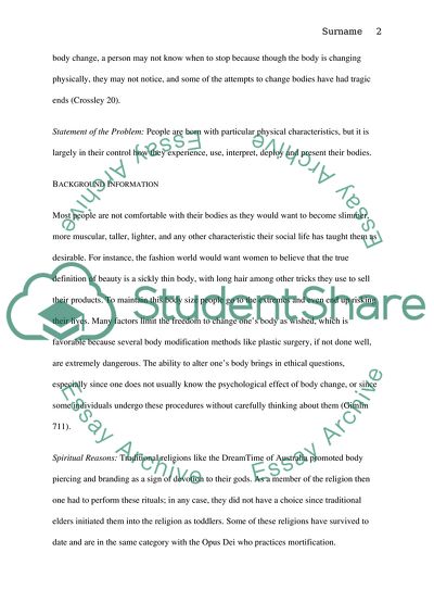 Sociology of the Body and Freewill