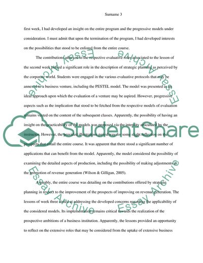 Strategic Planning and Control