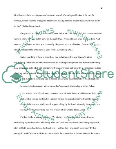 Metamorphosis and the Life of Kafka