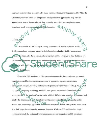The Evolution of GIS