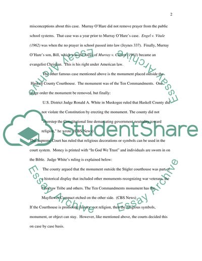 separation of church and state essay