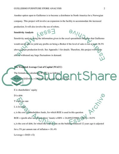 Guillermo Furniture Store Analysis: Different Alternatives Available