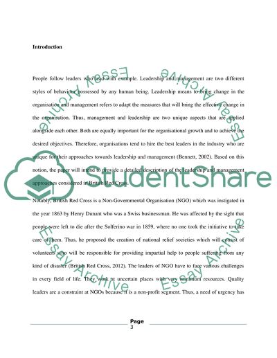 Leadership and Management in an Organisation