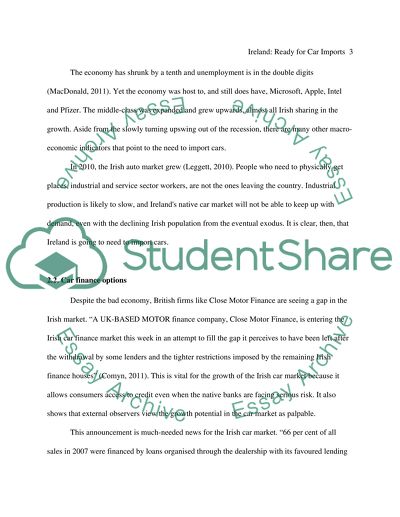 Ireland is ready to import automobiles