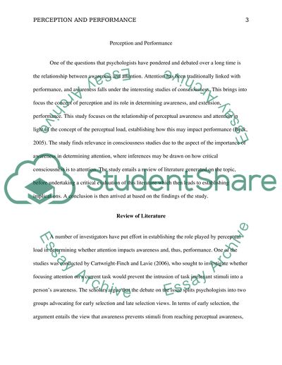 Conscious and Unconscious Perception