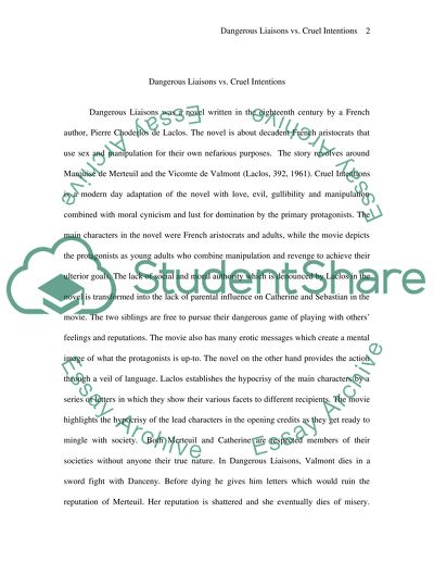 Dangerous Liaison Vs Cruel Intentions