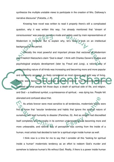 Virginia Woolfs Mrs Dalloway