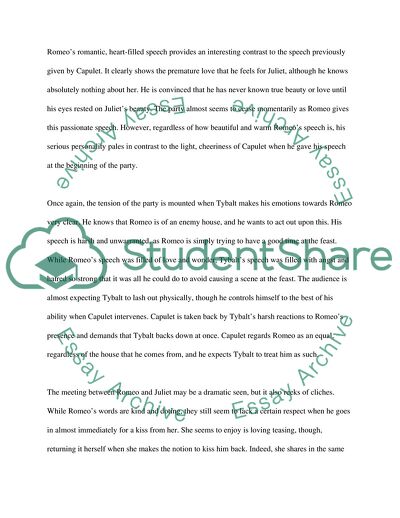 Romeo and Juliet Act I, Scene V