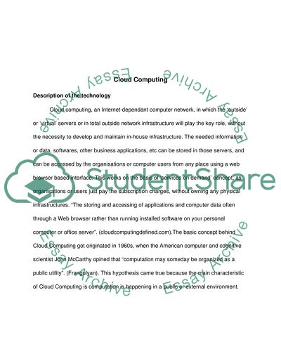 The Effect of Cloud Computing on Network Management