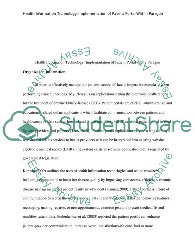 Implementation Process of Health Portal System