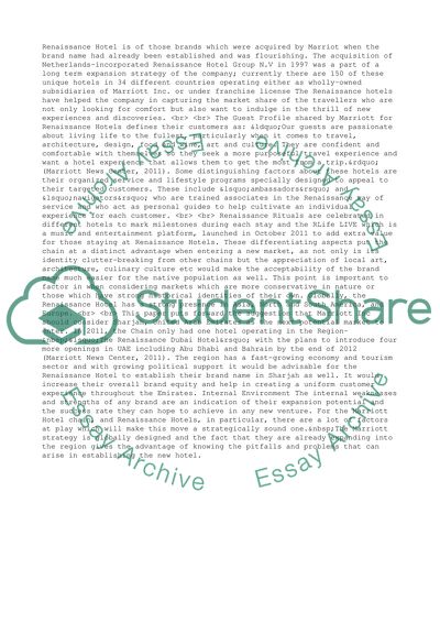 Introduction of Renaissance Hotel Marriott in Sharjah UAE