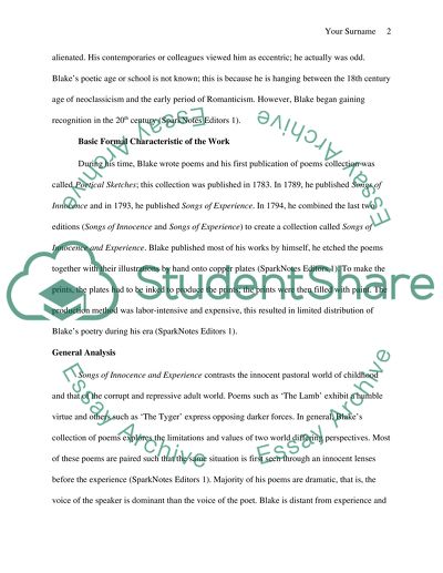 Songs of Innocence and Experience by William Blake