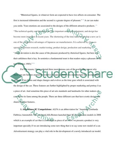 Visual Rhetoric: Car Design Development by Advertising