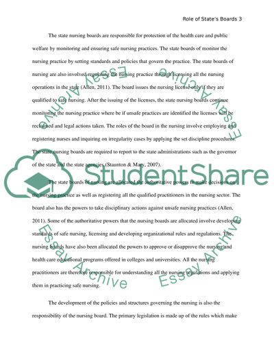 Roles of State Boards of Nursing in the Expanded Role of the Nurse