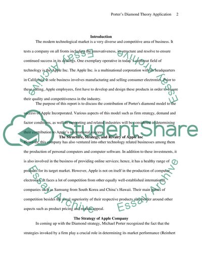 Porters Diamond Theory Application: The Case of Apple Inc