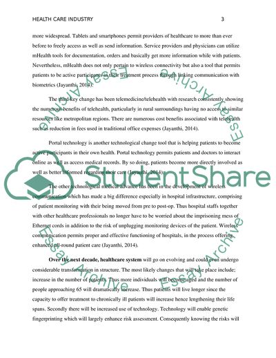 Healthcare Changes over the Past Decade