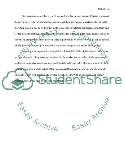 Multimedia Editing Software