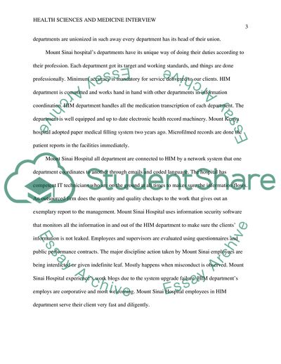 Departments of the Mount Sinai Hospital