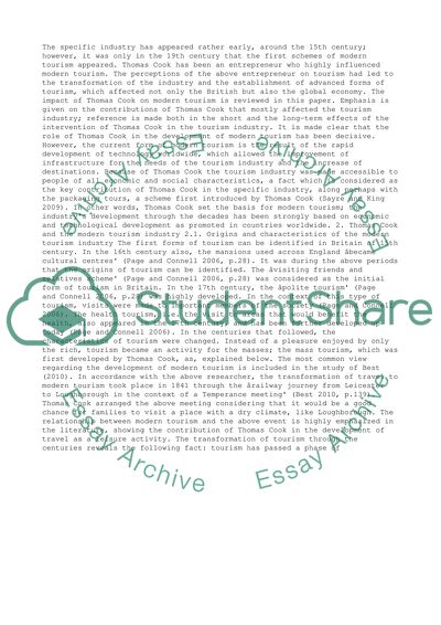 Organization and personnel of thomas cook essay 07 picture