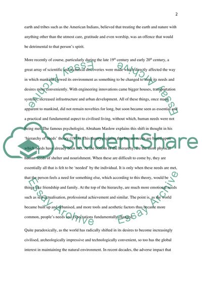 Engineering and Technology versus the natural Environment