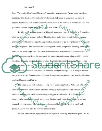 Writing the music videoMichael Jackson: Leave Me Alone