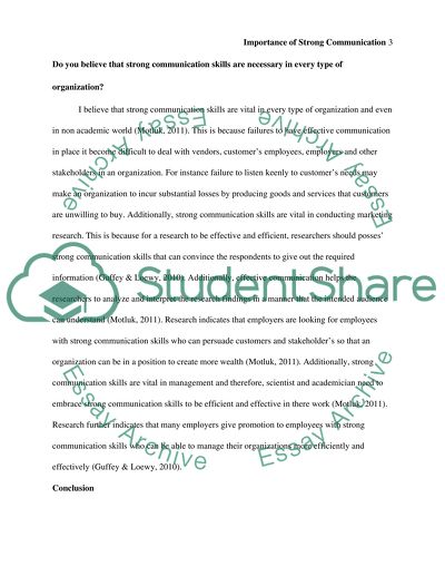 Importance of Strng Communication