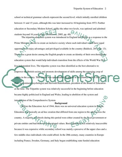 Tripartite System of Education