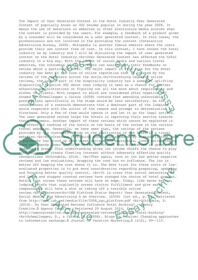 User generated content