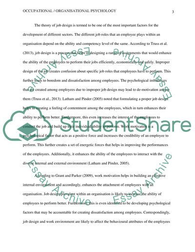 Occupational / Organisational Psychology