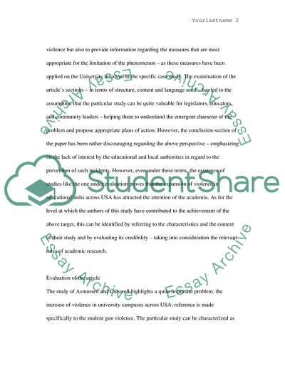 Campus Response to a Student Gunman by Kelly J. Asmussen, John W. Creswell