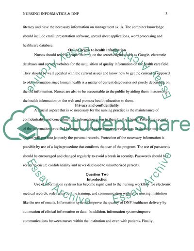 Nursing Informatics: Online Access to Health Information