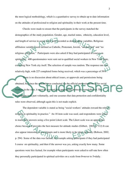 Social workers attitudes toward the role of religion and spirituality in social work practice