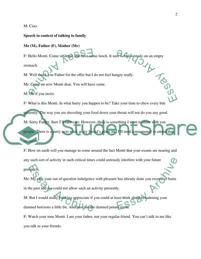 Speaking in Different Styles/Dialects