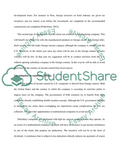 The United States Foreign Tax System