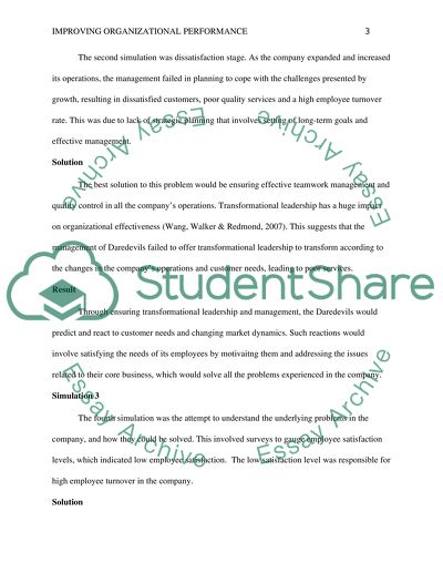 Improving Organizational Performance Simulation