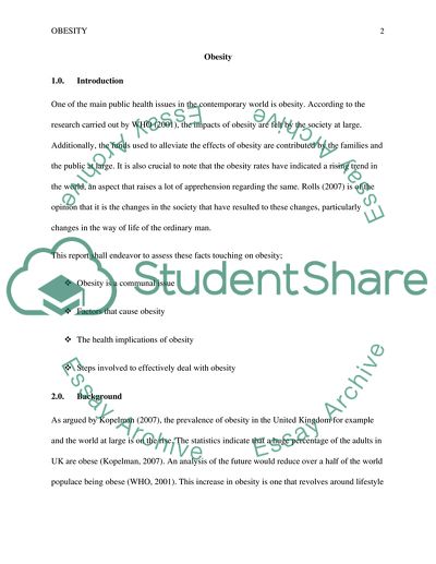 The Impacts of Obesity