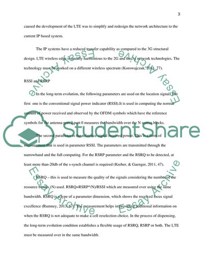 LTE Measurement Parameters Analysis