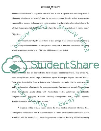 Immunologic Means Adapted by Zinc Deficiency to the Blueprint of Therapies