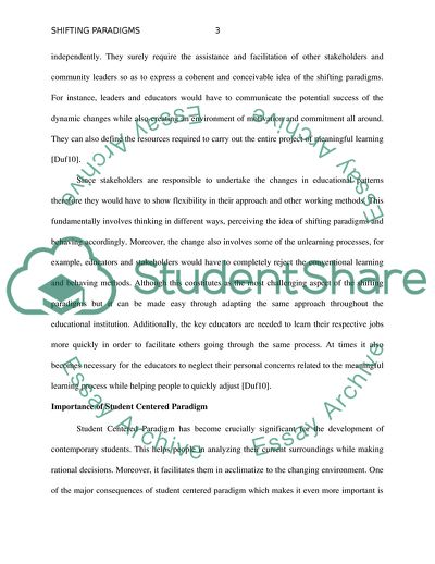 Shifting Paradigms: Creating Meaningful Learning