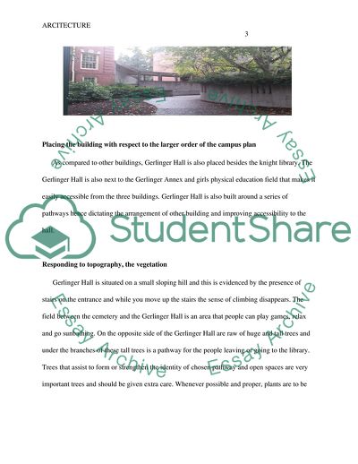 Gerlinger Hall - Establishing Necessary Transitions