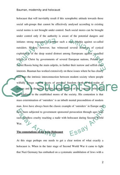 Bauman, Modernity, and Holocaust