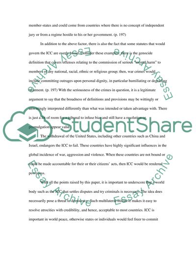 Is the ICC dangerous to democracy and doomed to fail