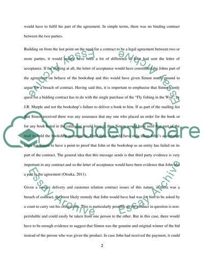 Issues on Contract in Business