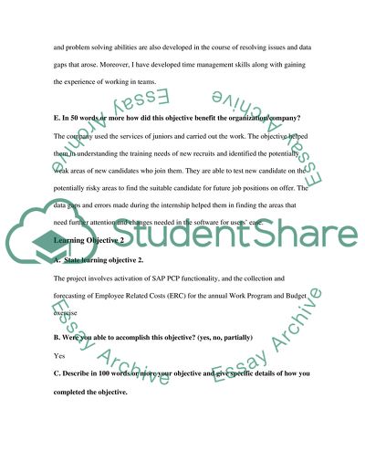 State Learning Objectives