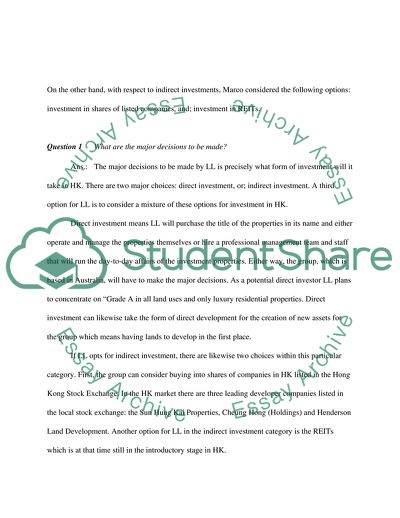 Strategy of LandLease