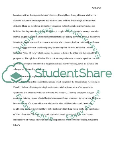 Thematic Function of Style in Alfred Hitchcocks Rear Window