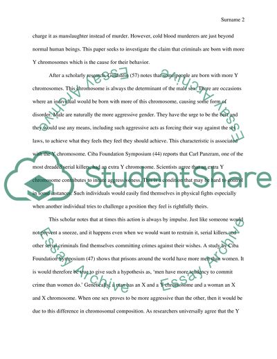 Are Criminals Born with More Y Chromosomes